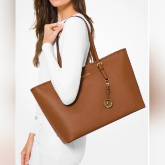 Michael Kors Pre-loved Jet Set Travel Large Top-Zip Tote Bag - Picture 2 of 8